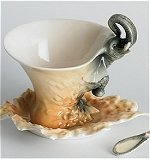 Elephant Cup and Saucer with Spoon